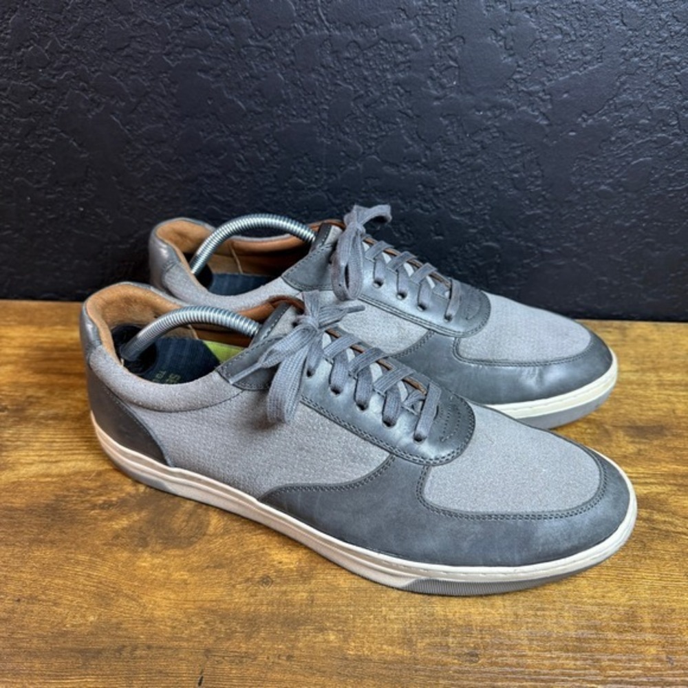 Johnston & Murphy McGuffey Grey Leather Suede Fashion Sneakers Mens Size 10M